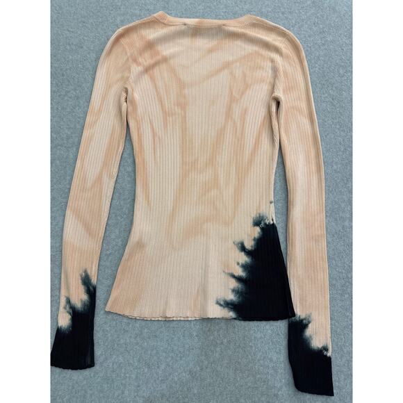 Proenza Schouler Apricot Pink Tie-Dye Ribbed Sweater – Size X - Picture 8 of 8